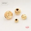100% 14K Gold Filled Corrugated Twist Bead Gold Beads for Jewelry Making Handmde DIY Accessories Jewelry Findings Gold Beads 2