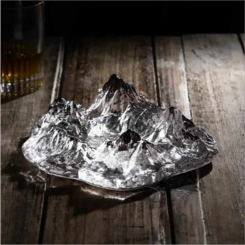 

Exquisite Ashtray Bar Club Office Home Creative Crystal Glass Iceberg Snow Mountain Cigar Cylinder