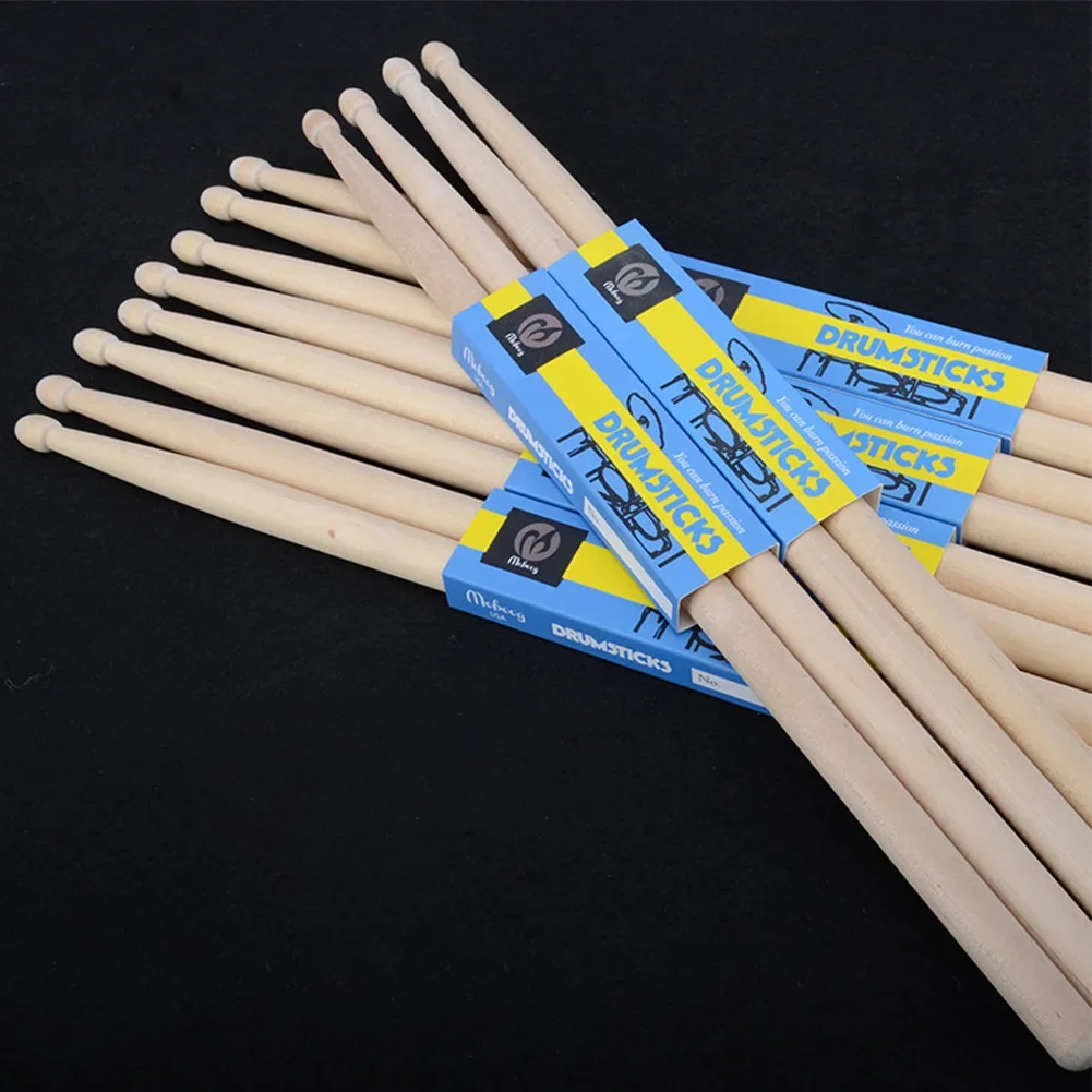 1 Pair 5A 7A Drum Sticks Maple Wood Drumsticks For Beginner Professional Drum Set Accessories Musical Instruments