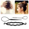 4-6Pcs/Set Black Basic Styling Tool Braid Hairstyle Twist Donut Bun Maker Hairpins For Women DIY Hair Styling Accessories 3