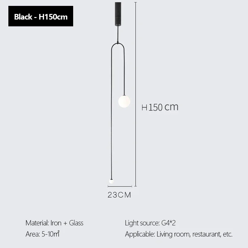 H- Black -H150cm