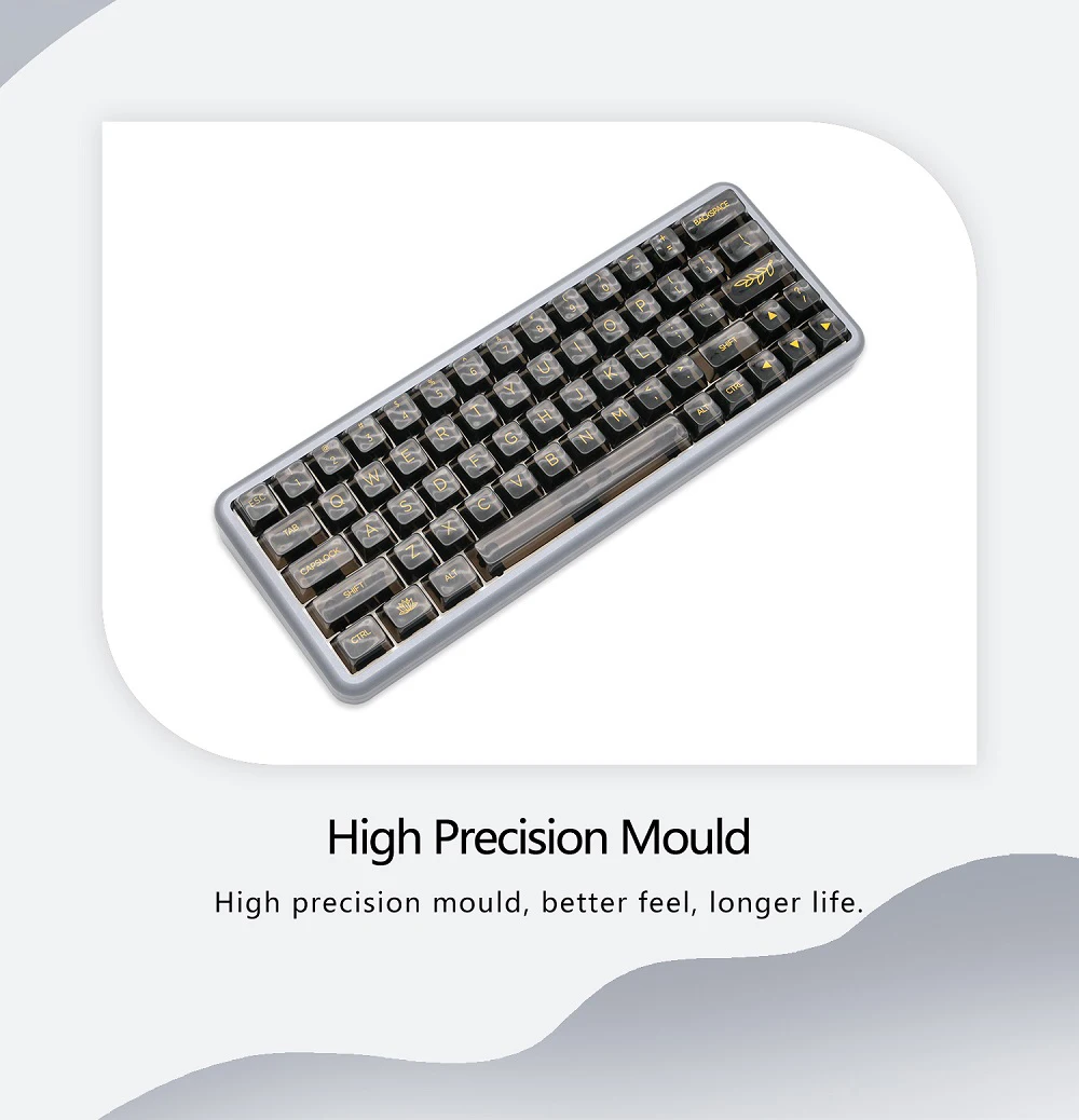 ABS transparente grosso para teclado, gh60 Poker