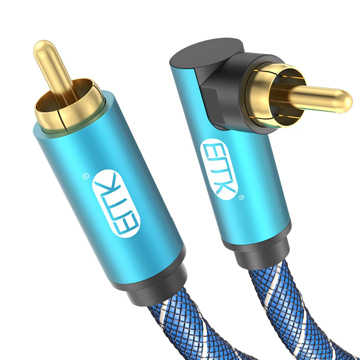 Cavo Audio Da Emk A Rca Maschio A Maschio Da 90 Gradi Cavo Subwoofer Audio Rca Ad Angolo Retto Placcato In Oro Per Tv Dvd Home Theater