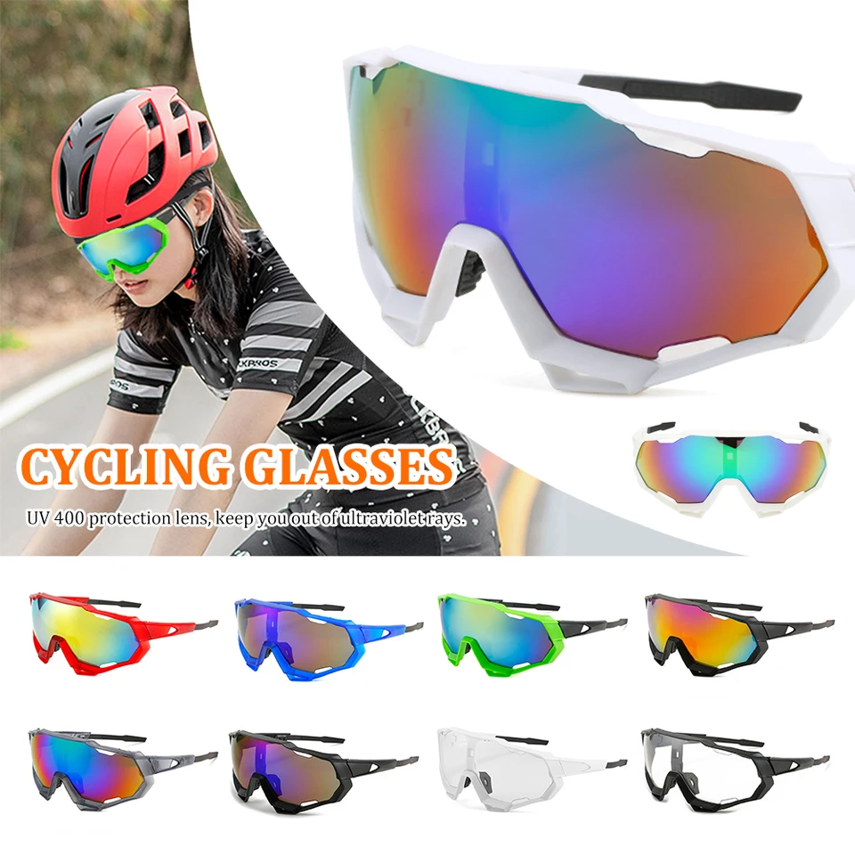 Lunettes De Cyclisme Polarisées UV400 - Verres Enveloppants Anti-vent Et Poussière - Pour Vélo, Running, Sport Outdoor
