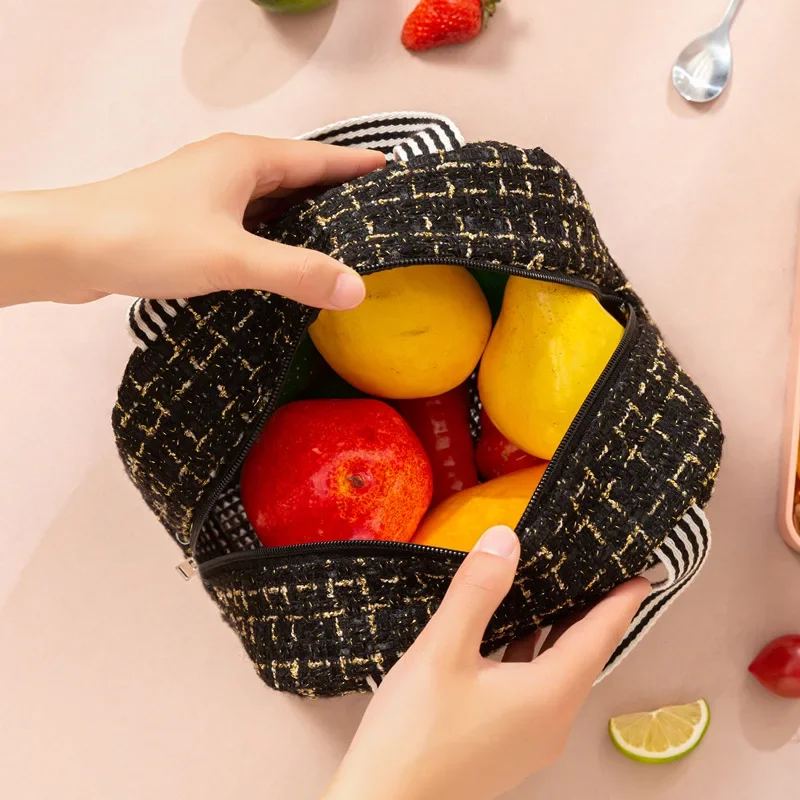 Portable Lunch Bags Thermal Insulated Lunch Box Storage Bag Children's School Box Bag Picnic Storage Large Capacity Tote
