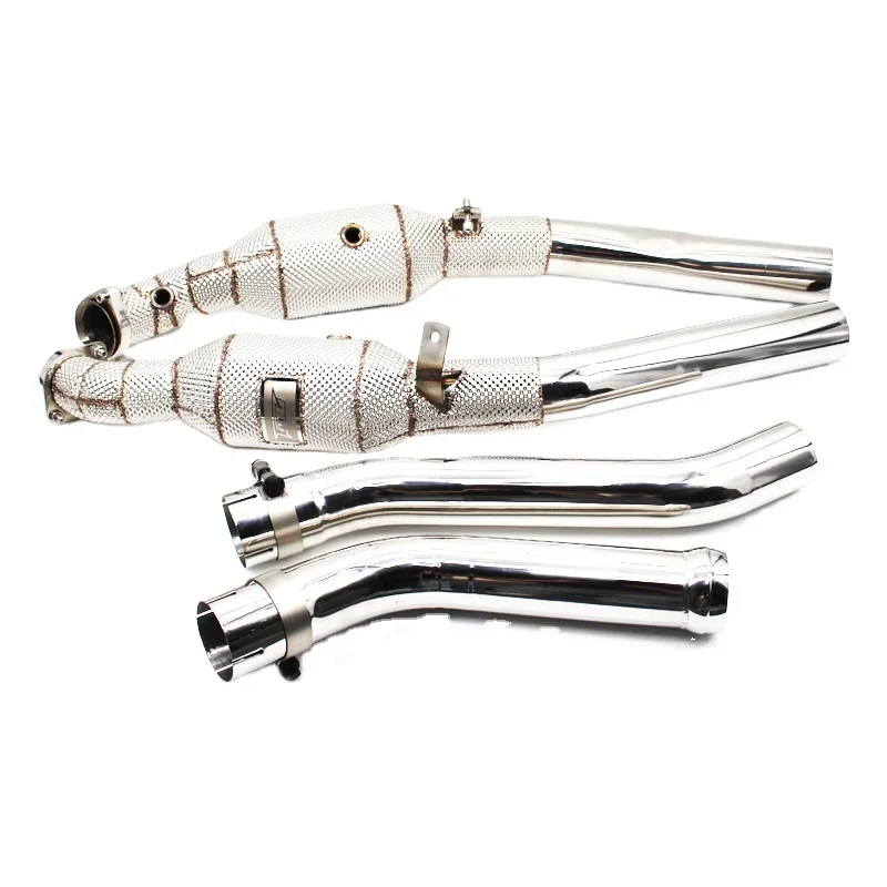Head Section High flow Pipes branch downpipe Exhaust Pipe with catalyst For Mercedes-Benz ML63 AMG 6.2L