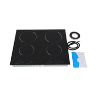 Table de cuisson électrique en céramique 4 feux encastrable infrarouge avec commande tactile en verre microcristallin 6000W pour cuisine domestique 6