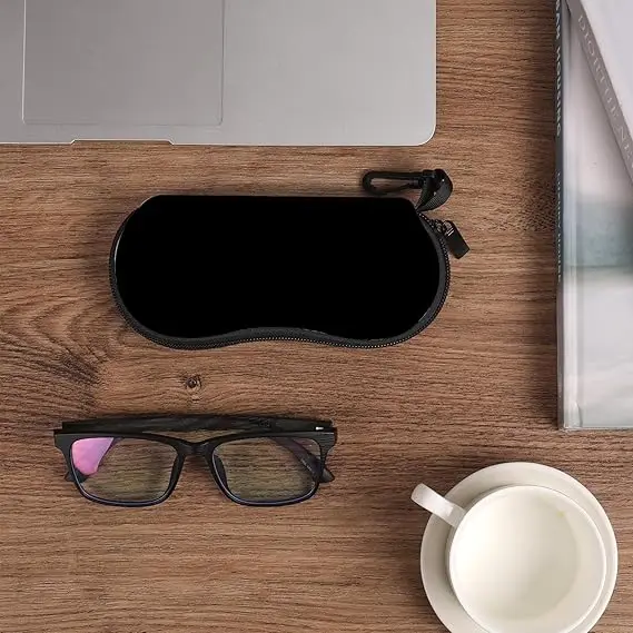 Ultra Light Neoprene Travel Eyeglasses & Sunglasses Case with Clip