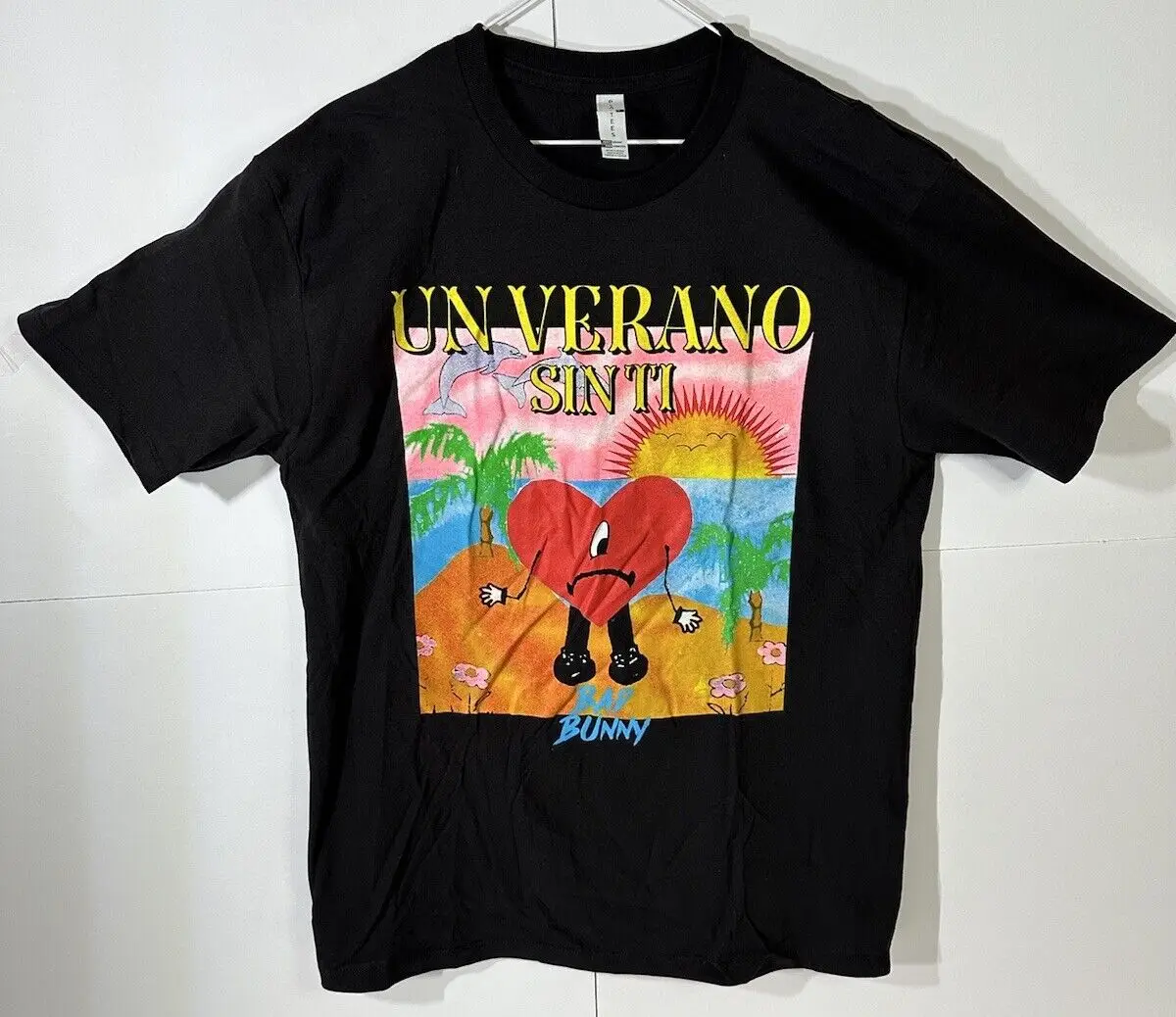 Bad Bunny Un Verano Sin Ti T Shirt Large Black Maniche Lunghe O Corte
