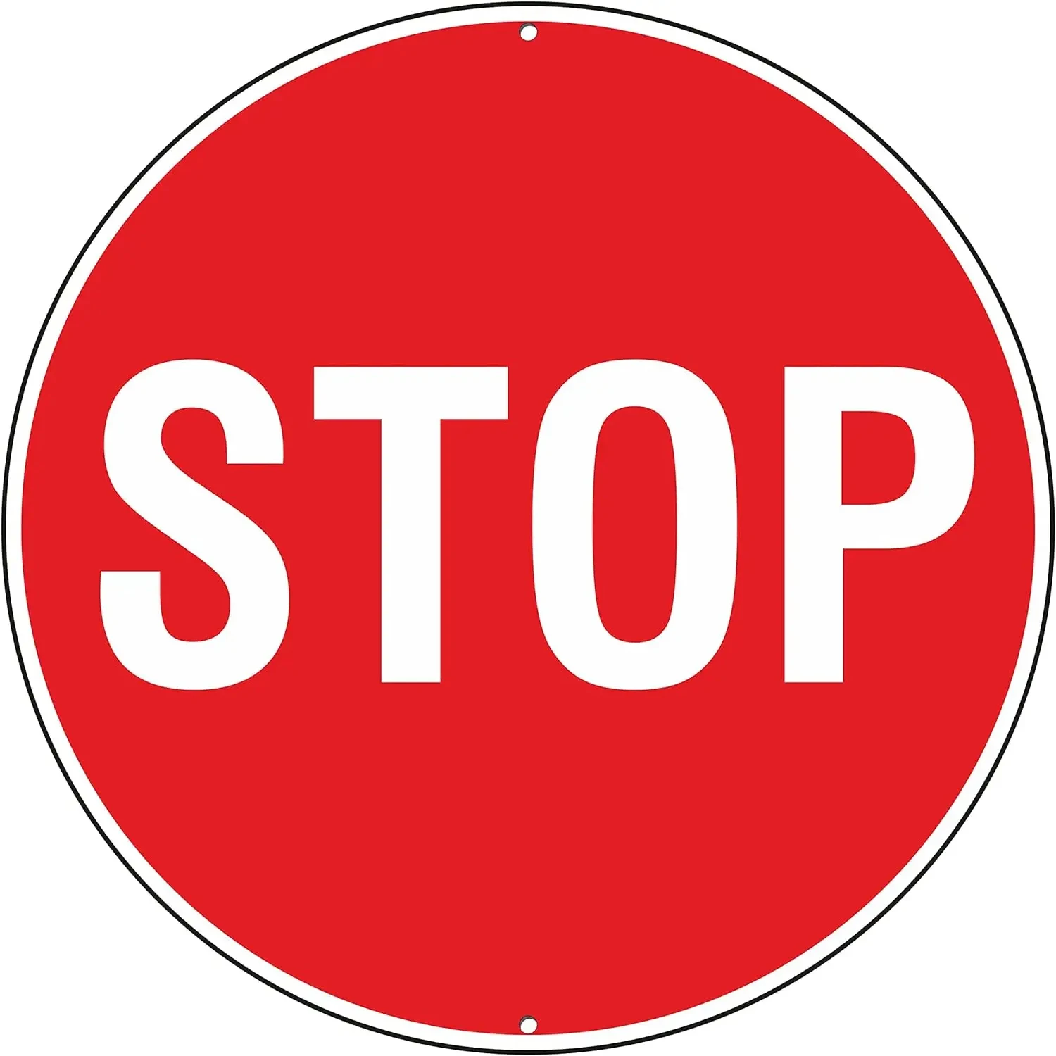 Metal Round Plate Traffic Safety Warning Sign - Waterproof, Anti-Fade Tin Sign