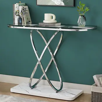 Modern Entryway Table, Glass 1