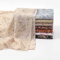 145cm Floral Printed Square Scarf Chiffon Headband Scarf For Muslim Woman Hijabs Shawls Lady Casual Wraps Ethnic Islam Turban 1