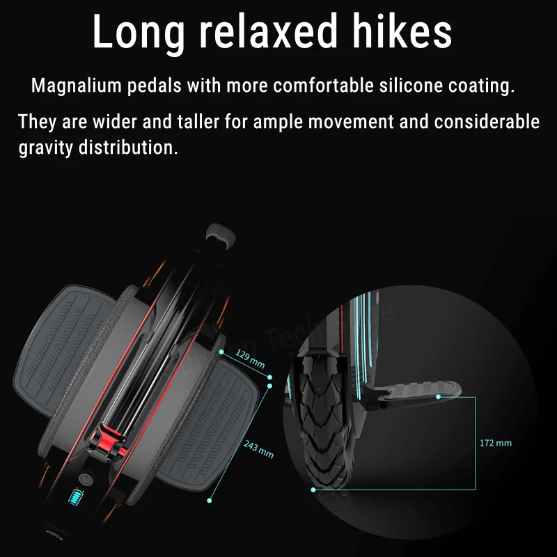 Original INMOTION V10F Electric Unicycle 84V 960Wh Battery 2000W Motor Unicycle 40km/h Speed with APP Smart EUC Monowheel