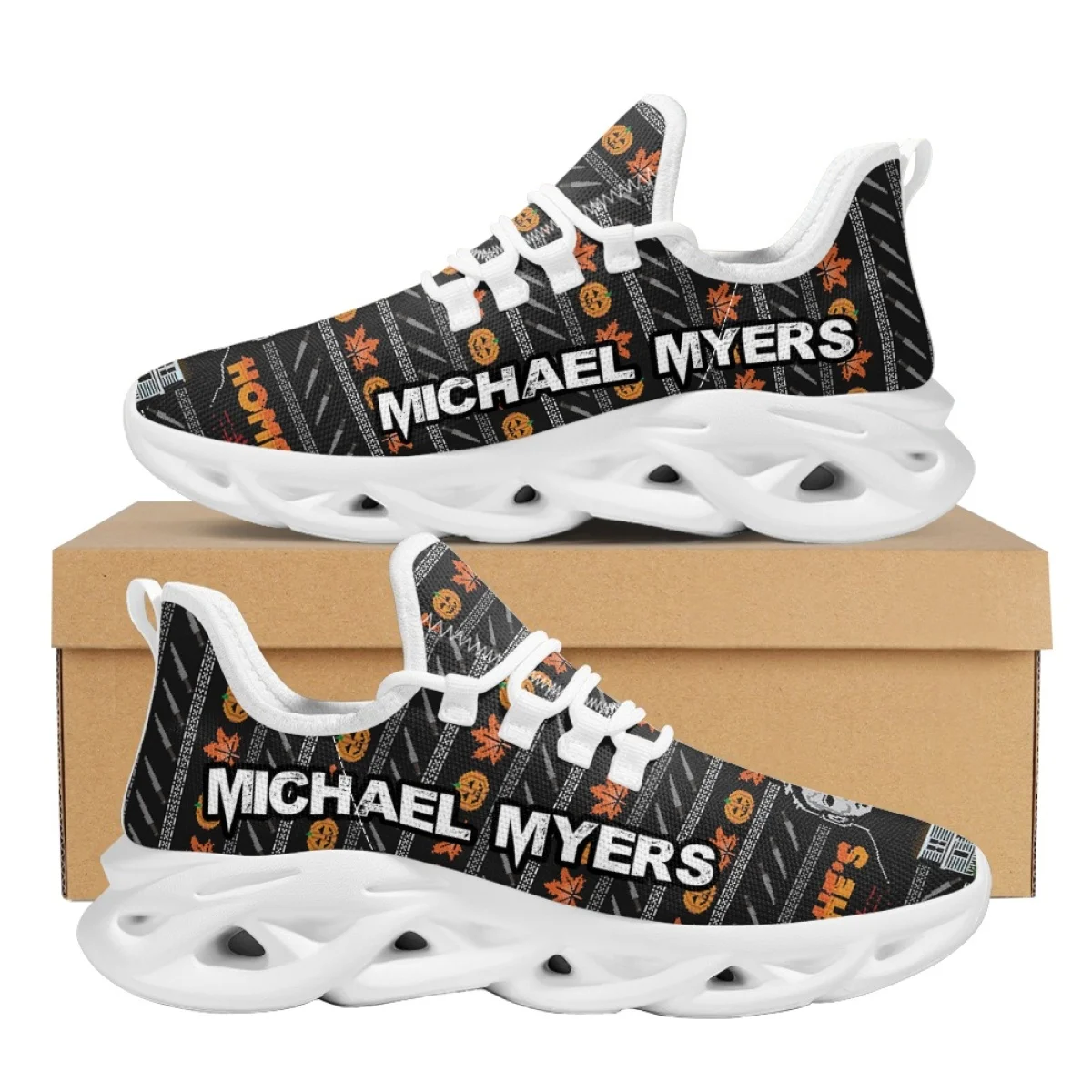 INSTANTARTS 2023 Halloween Gifts Michael Myers Horror Movie Printed Breathable Mesh Swing Shoes Outdoor Sneakers Zapatos Planos