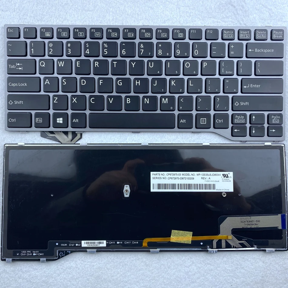 lifebook t725 t726 com moldura de prata eua layout