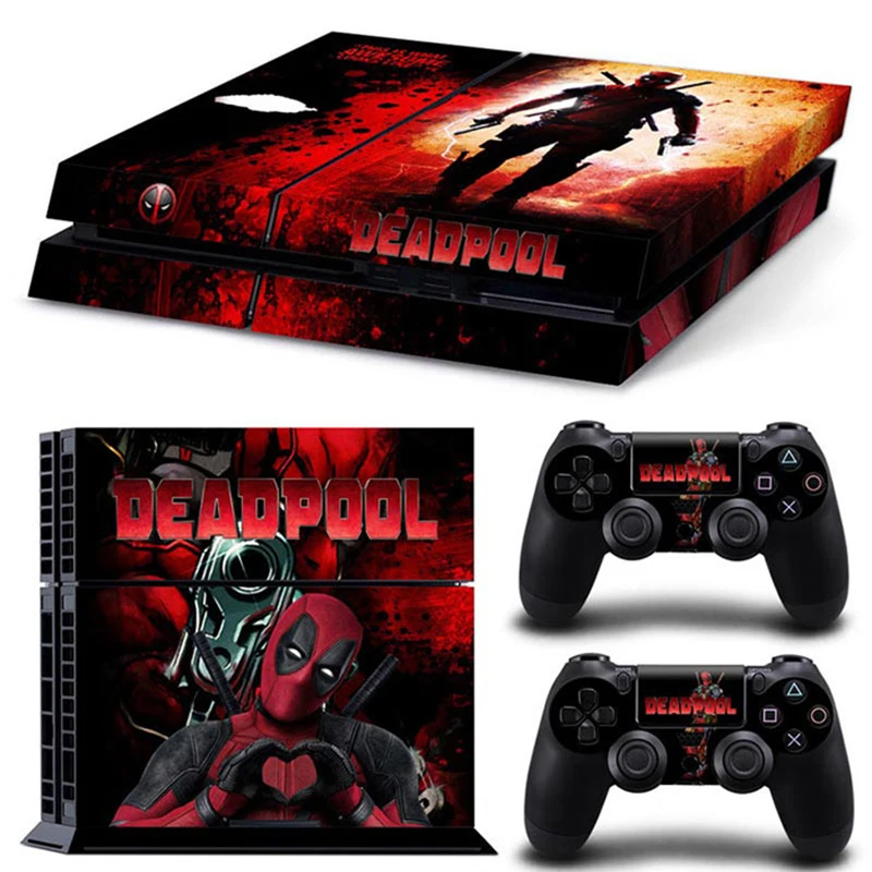 Marvel Deadpool Game Console Vinyl Skin Sticker For Playstation 4 Ps4 Ps 4  Controller Gamepad Decal Frinti Cover Protective Film - Stickers -  AliExpress