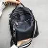 2024 Rivet Large Capacity Women Backpack Full Top Genuine Real Cow Leather Female Shoulder Bag High Quality  Ladies's Schoolbag 2