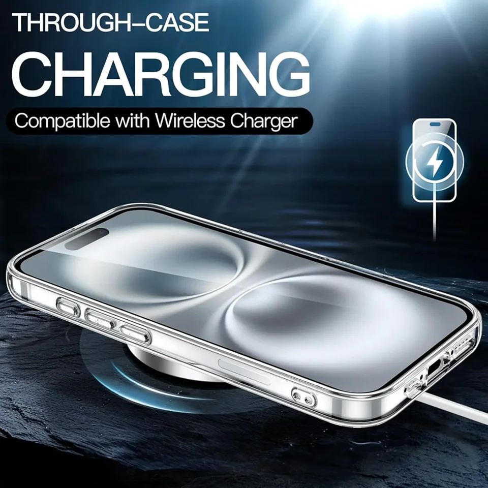 Anti Yellowing Clear Acrylic Case For iPhone 17 Air 16 15 18 Pro Max 14 Plus 13 12 11 Shockproof Phone Cover Accessories
