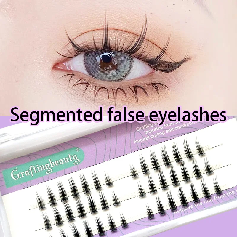 

3 ряда ресниц манга маленький дьявол, искусственные ресницы, искусственные ресницы, одиночный кластер, индивидуальное натуральное наращивание, сказочный ежедневный макияж глаз