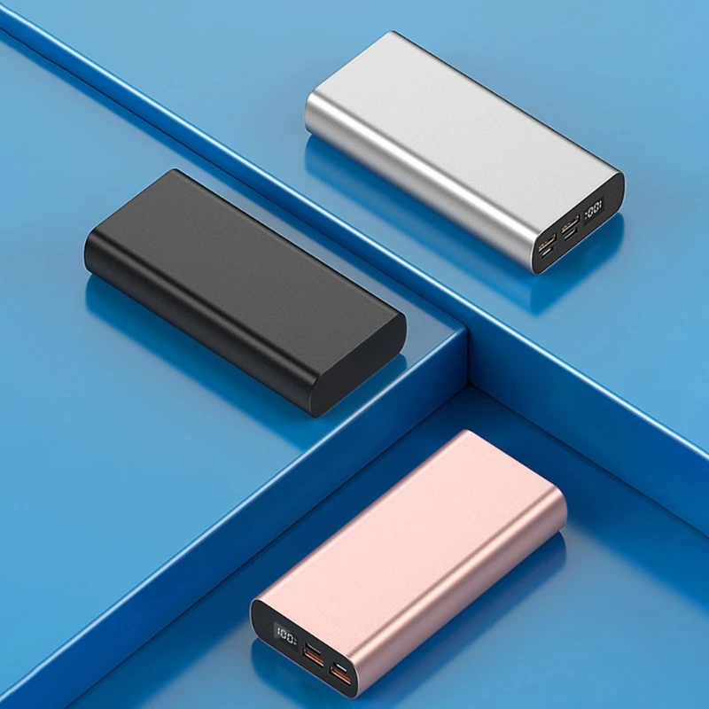 1260110 Polymer Battery Power Bank Shell QC3.0 PD 22.5W Fast Charge Battery Charger Box Aluminum Alloy Power Bank Case battery storage box power bank case battery power bank box