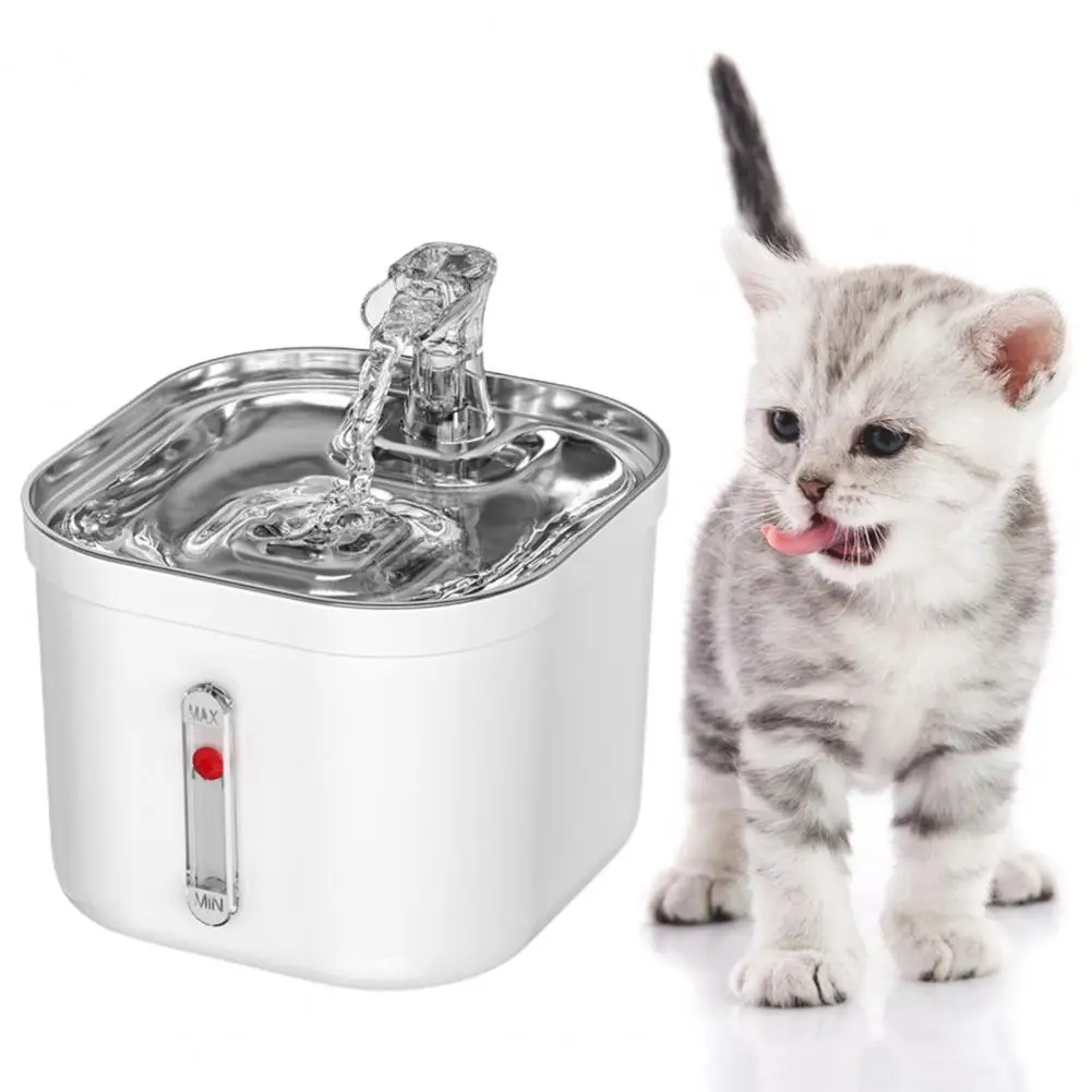 2.0L Pet Water Feeder Stainless Steel Cat Water Fountain Three Modes Multi-Layer Filtration Quiet Automatic Pet Water Dispenser автоматическая помпа smartda tds automatic water feeder