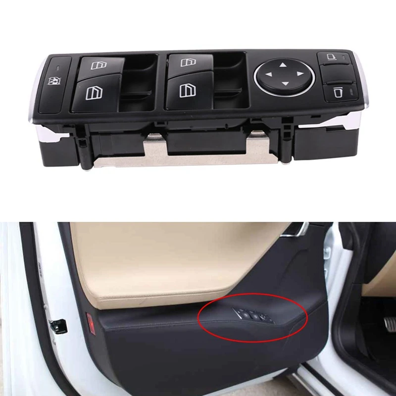 

For Tesla Model S/X Parts 1003589-00-B Main Window Switch Electric Window Switch Button With Rearview Mirror Folding Function