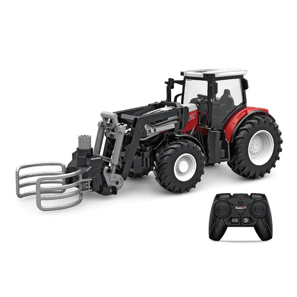 1/24 2.4G Remote Control Tractor LED Light Farmer Engineering Vehicle Modle Truck Farming Toy for Boys Kid Gift 3