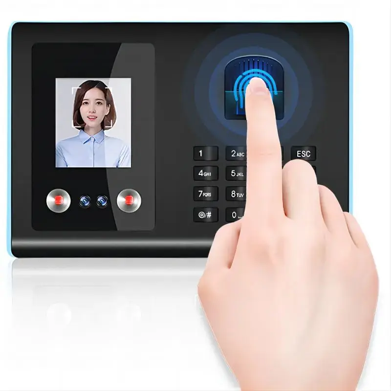 FA01H Face Time Attendance Machine 2.8 Inch TFT Screen Employee Sign In Equipment 3 Ways Facial Recognition+Fingerprint+Password