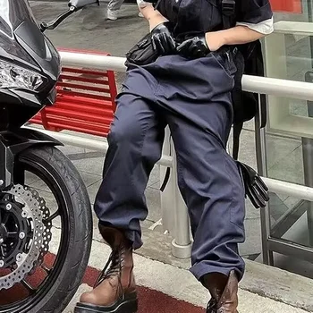 Japanese Style Short Sleeve Jumpsuit Men's Loose Fit Casual Trousers Summer Functional Streetwear Blazer Jumpsuit