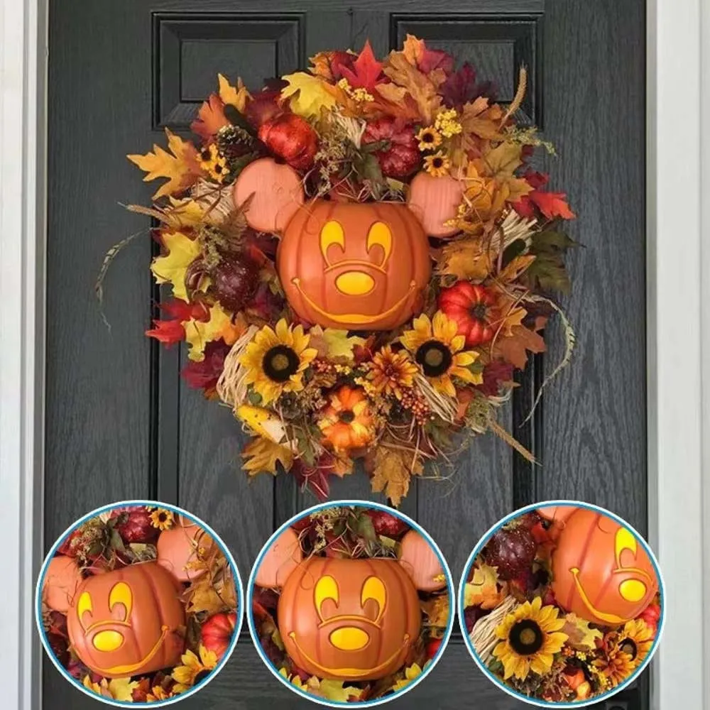 Couronne D'automne, Couronne D'Halloween, Citrouille, Porte , Porte D