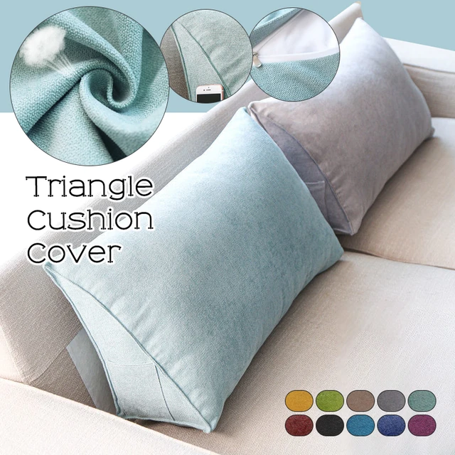 Housse de coussin arrière en forme de Triangle, décoration de la maison, lit,  tête de lit, dossier de chevet, longue taie d'oreiller, canapé, coussin de  taille, literie Tatami - AliExpress