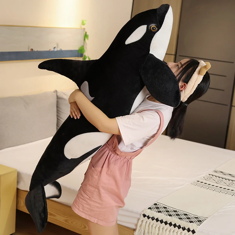 Directamente carencia Mesa final Juguete de peluche de Orcinus Orca para niña, muñeco de peluche de 130CM,  tiburón suave, almohada para dormir, Regalos divertidos para bebé| | -  AliExpress