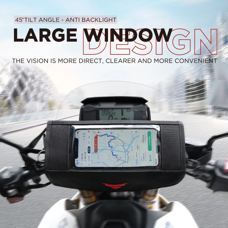 Motorcycle Navigation Bag Waterproof Waist Bags Scooter Magnetic Front Touch Screen Storage Bag & Rain Cover for Vespa 150 TMAX
