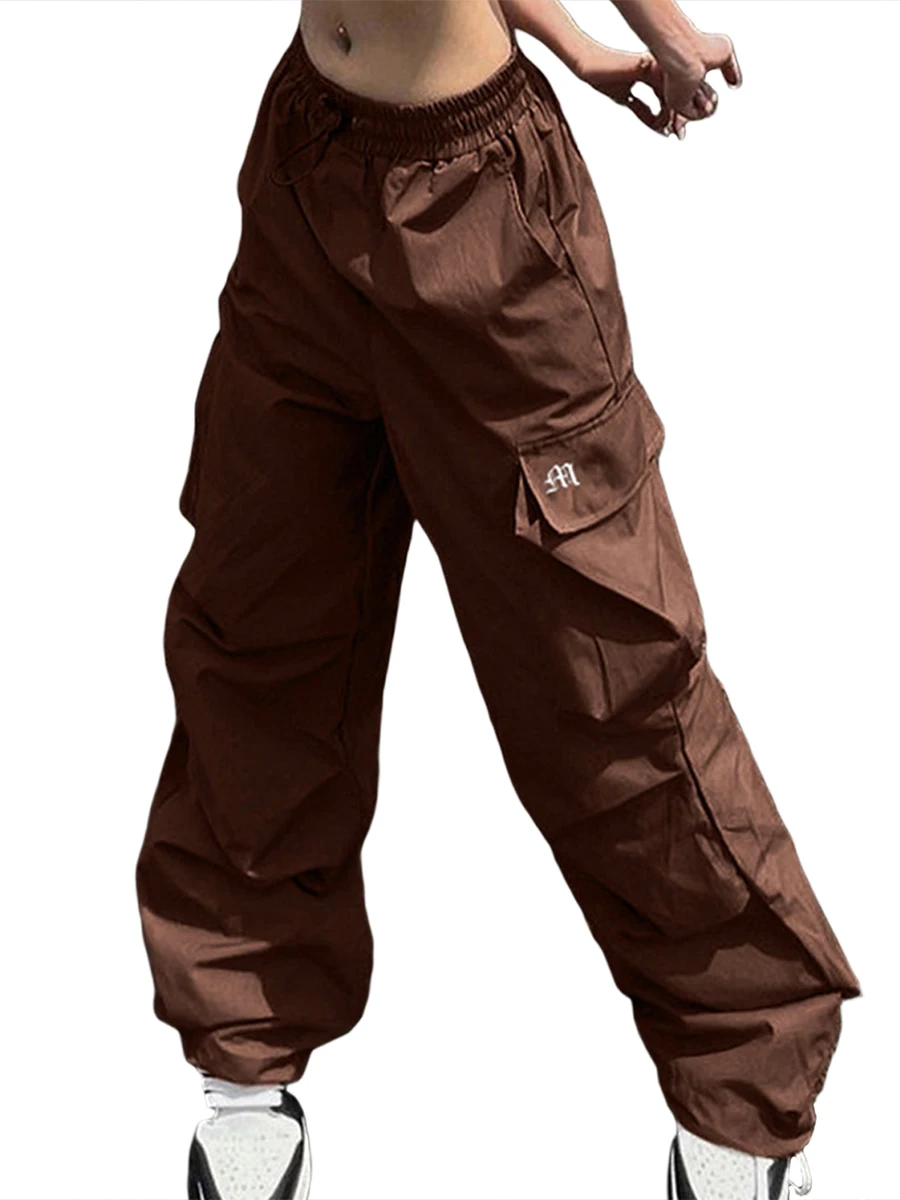 

Женские штаны Карго повседневные свободные рабочие брюки, джоггеры с карманами, уличная одежда