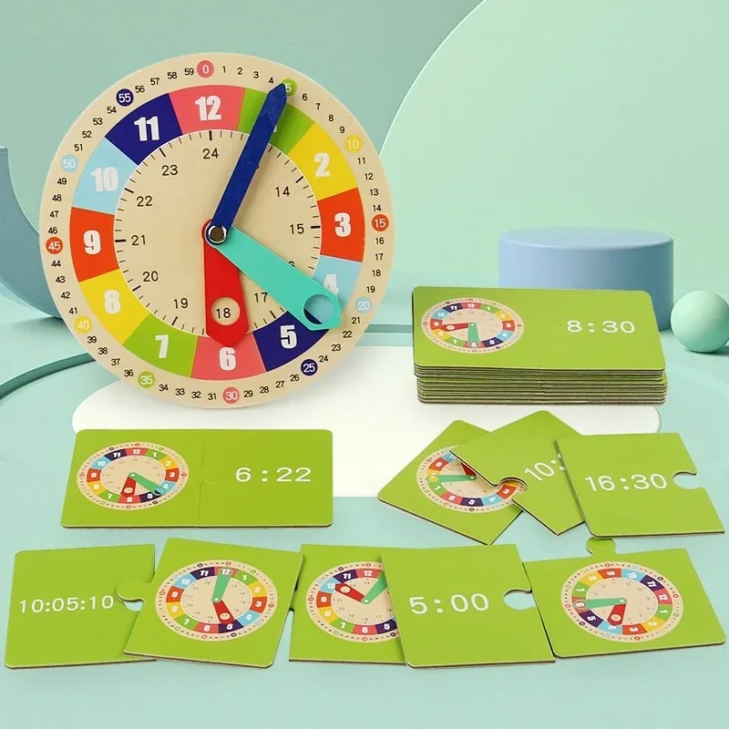 Clock model, mathematics, kindergarten clock teaching aids, children, primary school students, first and second grade, time cogn - 2