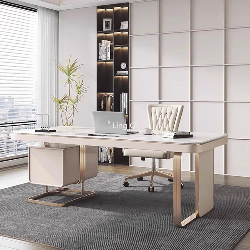 Light Luxury High Quality Office Desk Home Vanity Designer Reception Computer Desks Student Study Bureau Meuble Modern Furniture