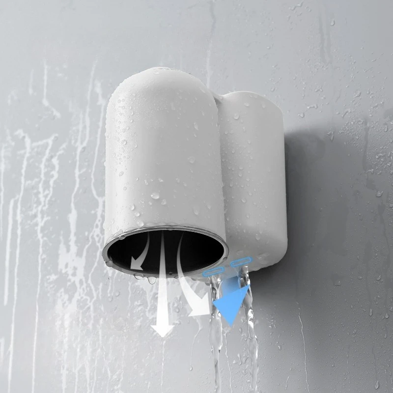 Cepillo de dientes de acero inoxidable con vaso magnético para enjuague bucal, sin perforaciones, para montaje en pared, ideal para el baño._voghion.com