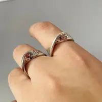 Bague Masque Souriant Asymétrique Rétro 22