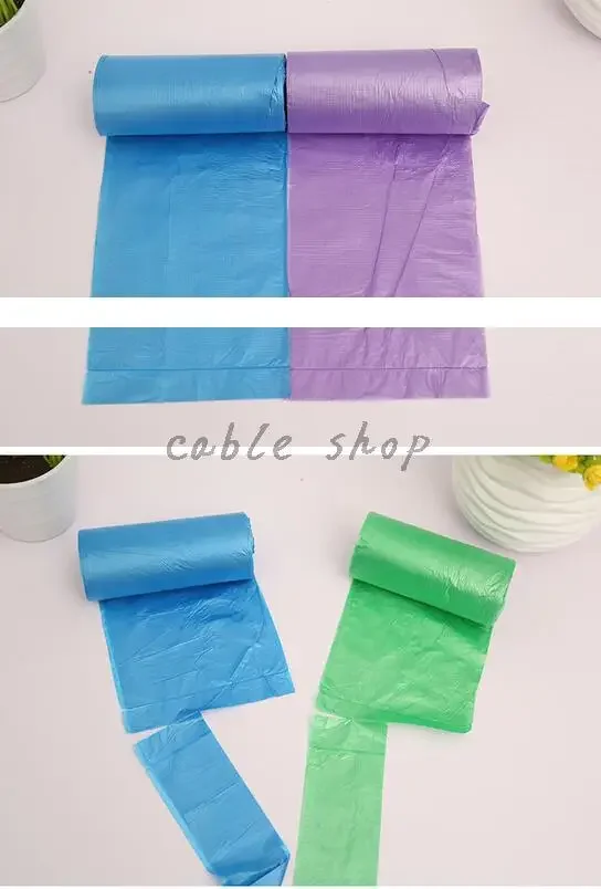 Degradable Thicken Bucket Trash Can Portable Garbage Bags Rubbish Garbage Disposal Kitchen Sink Trash Vest Type 30pcs/roll trash bags,disposable trash bags,garbage bags