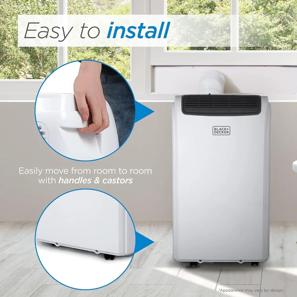 Air Conditioner, 14,000 BTU Air Conditioner Portable for Room and Heater up to 700 Sq. Ft. with Remote Control, White 6