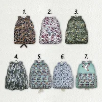 Kids Bags Camouflage Western Flower Pattern Bag Children Fashion Outdoor Backpack With Zipper Toddle School Bag Baby Mochila 1