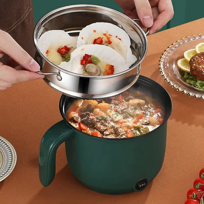 Mini Electric Cooker 1.5L For Home Kitchen Steam Cooking Machine Single Double Layer Multifunction Non-stick Pan electric cooker