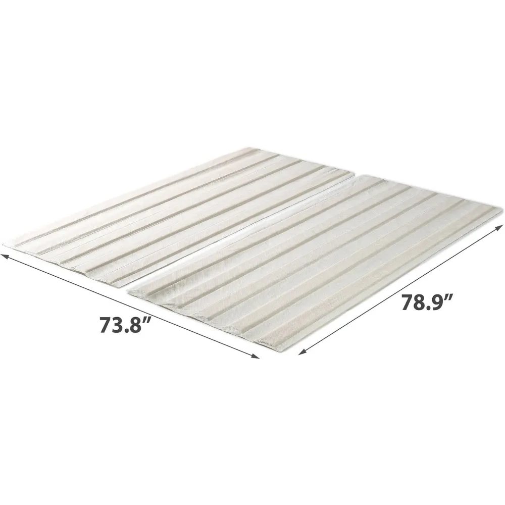 Compack Fabric Covered Wood Slats, Bunkie Board, Box Spring Replacement, Natural, King 2