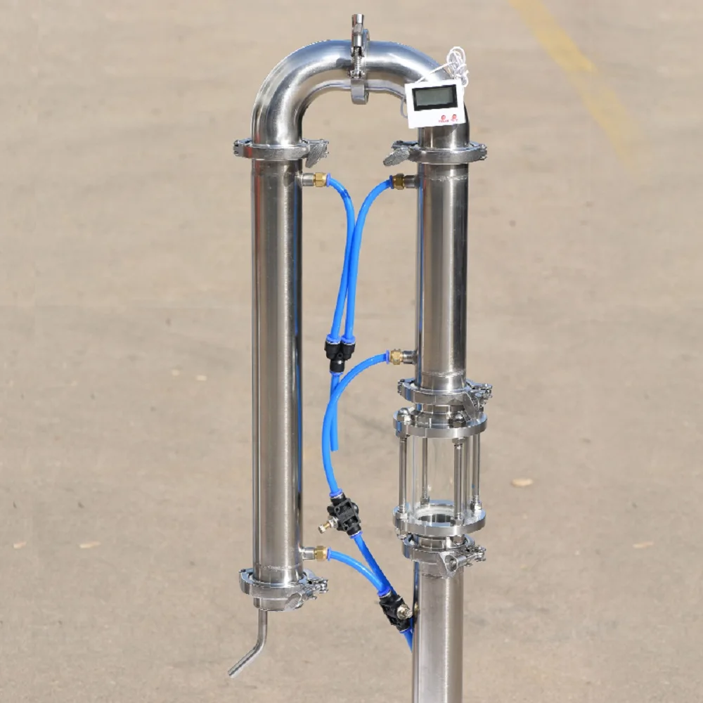 Australian warehouse moonlight distiller 2 "home brewing alcohol tubular distillation tower with copper mesh sight glass