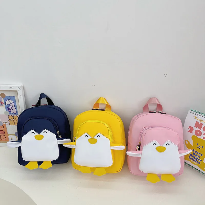 

2022 New Kids Backpack for Boys Girl's School Bags Children Kindergarten Cute Cartoon Penguin Backpacks A158