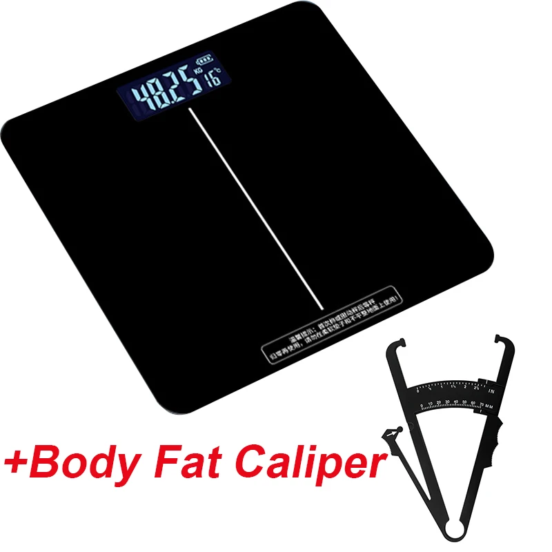Bilancia digitale ad alta precisione, ampio display LCD, indicatore di batteria scarica, piattaforma facile da pulire, ideale per casa, palestra e ufficio._voghion.com