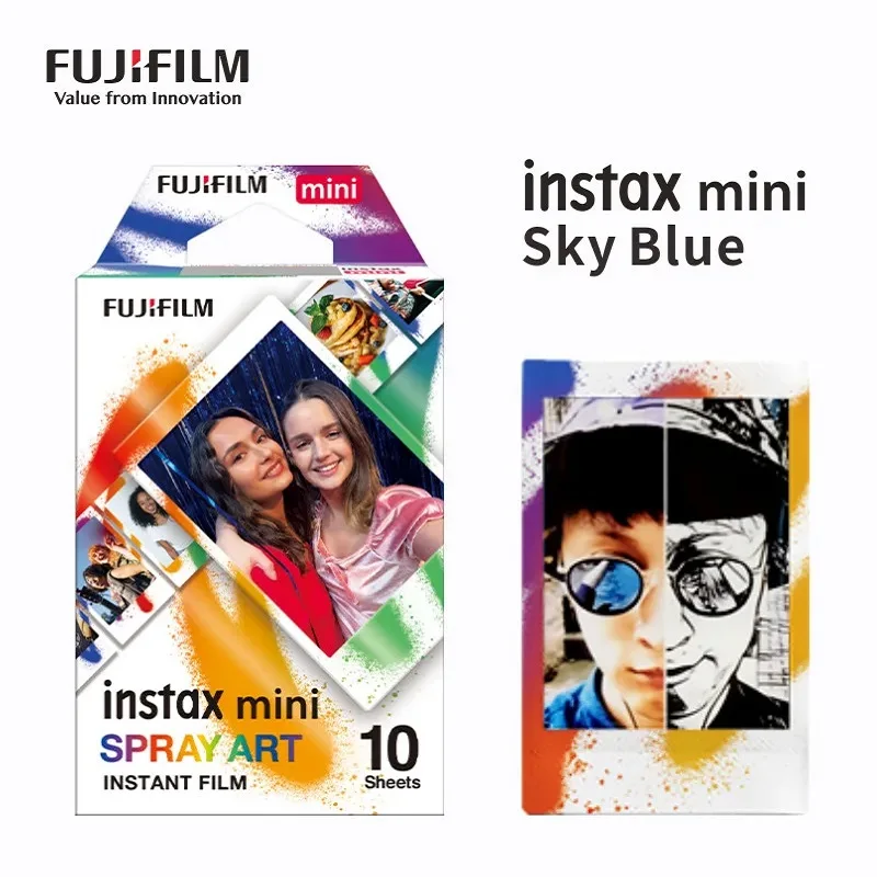 Fujifilm Film Art Spray Spray Art Photo Paper Per Fuji Instant Camera Mini 12/11/7 +/9/25/40/Evo Camera 3 Pollici Instax Mini Film