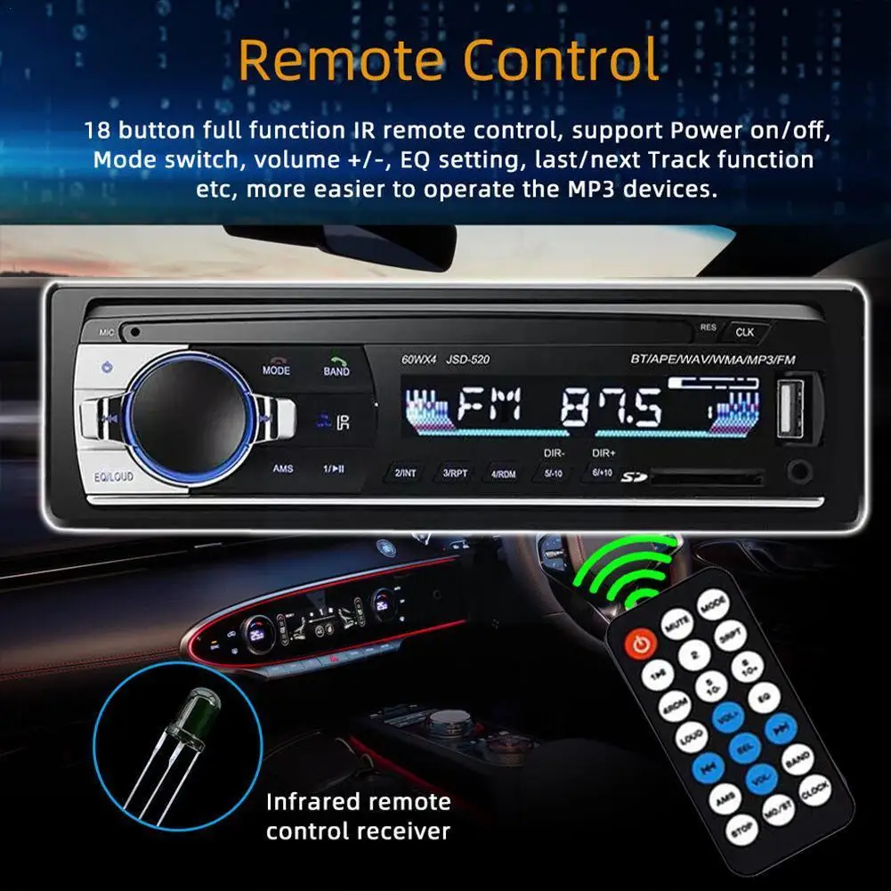 Autoradio - FM DAB+ Tuner Bluetooth® technologie USB SD 4x 75Watt - Noir  (RMD061DAB-BT) | Caliber