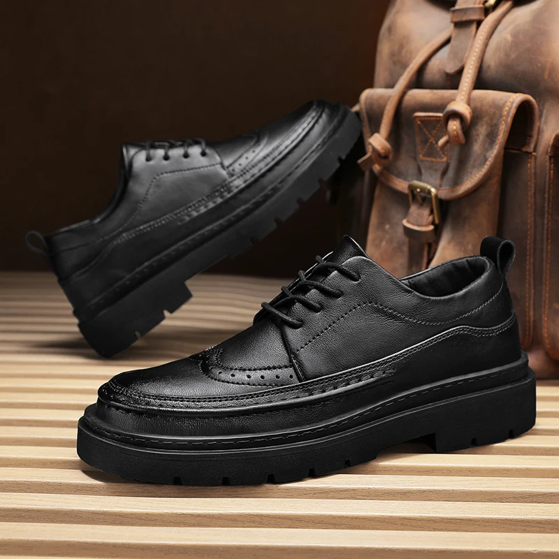 

Men's Leathe Oxford Comfortable Dress Shoes Originals Lace Up Formal Business Casual Daily Derby Shoes for Male