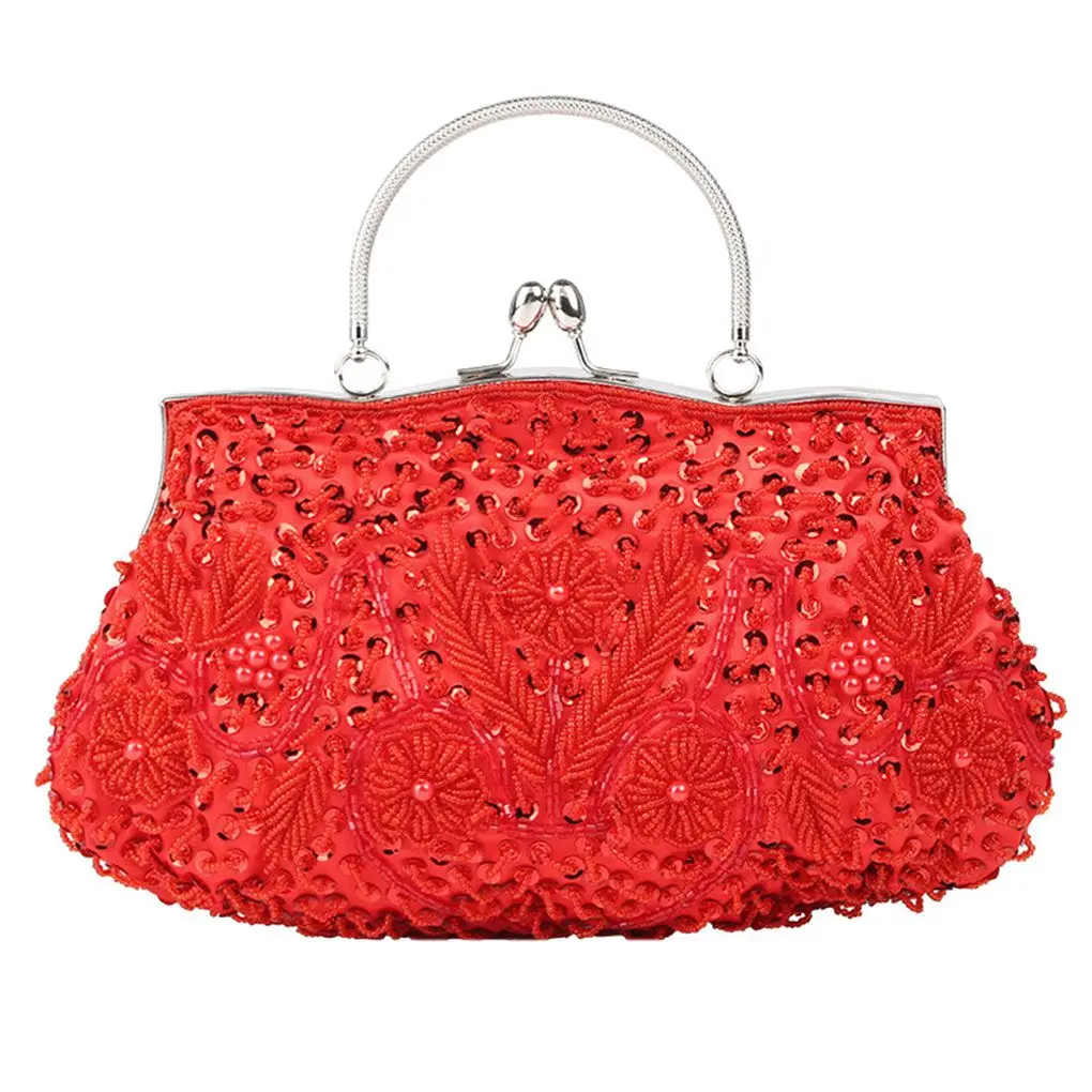 Evening Dress Banquet Handbags Retro Women Flower Embroidered bags Ladies Dinner Wedding Dress Clutch Purse